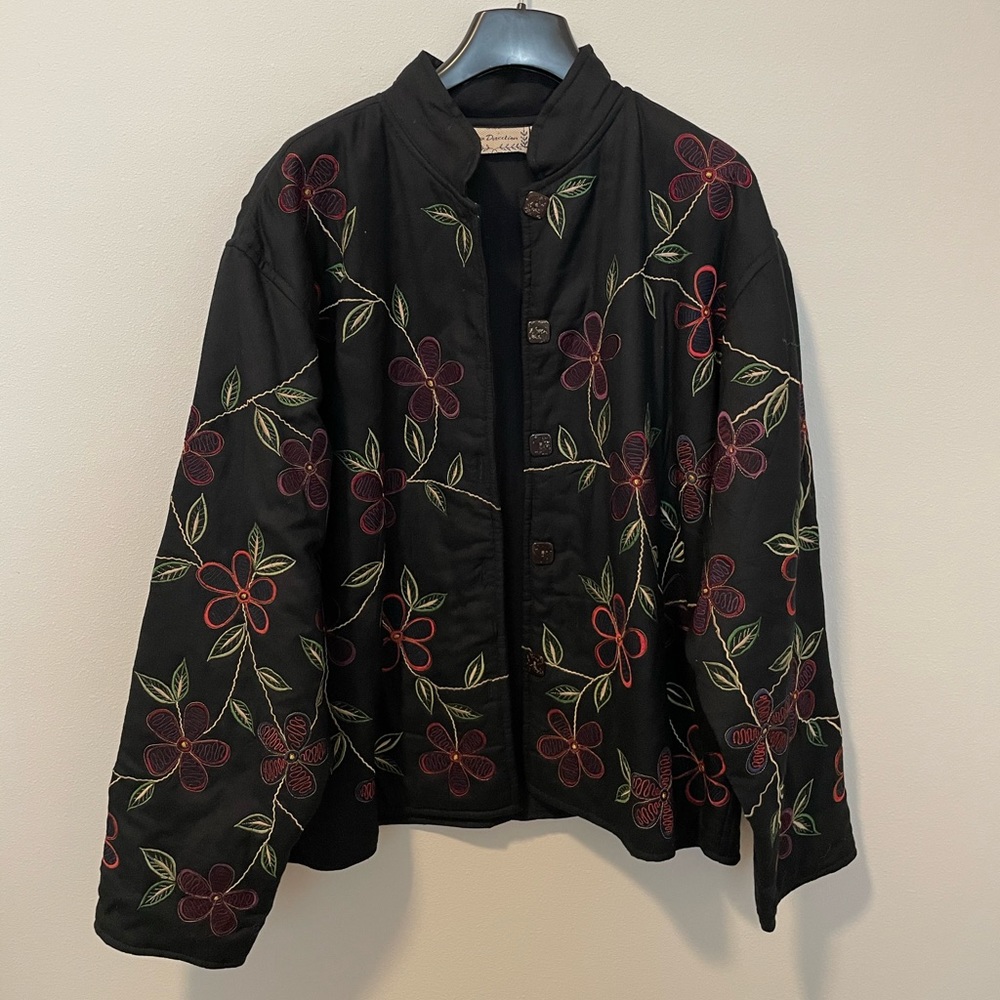 Vintage floral embroidered jacket